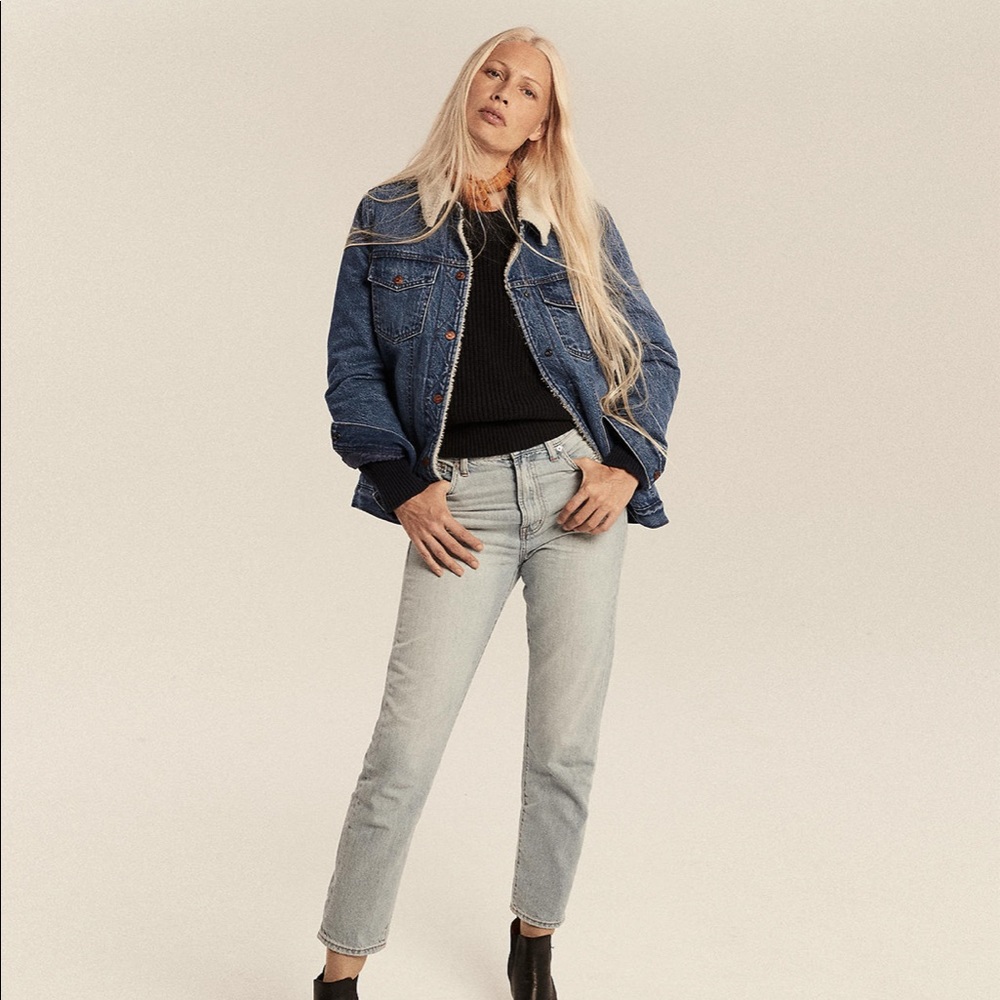 Madewell Light Wash Straight Jeans